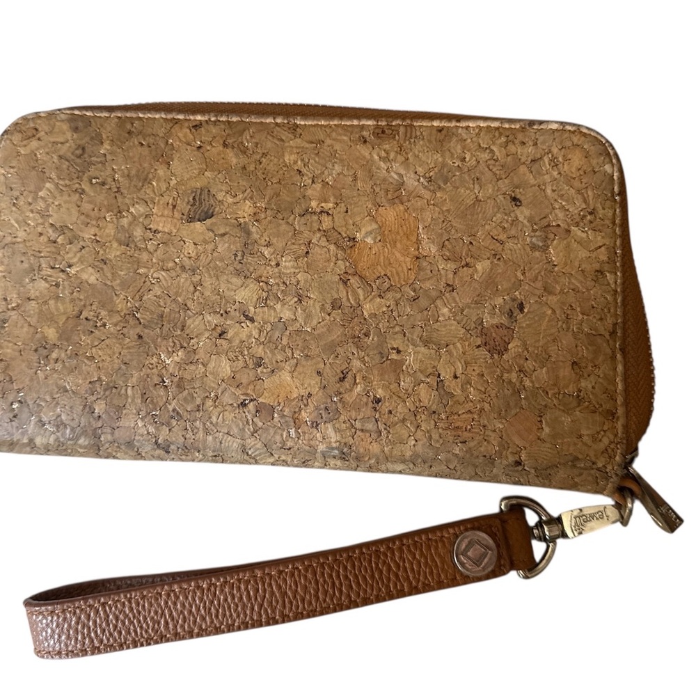 Cork and Leather Wristlet